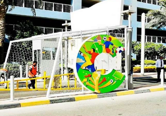 FOOTBALL GOAL POST SETUP @ BAHRAIN CITY CENTRE